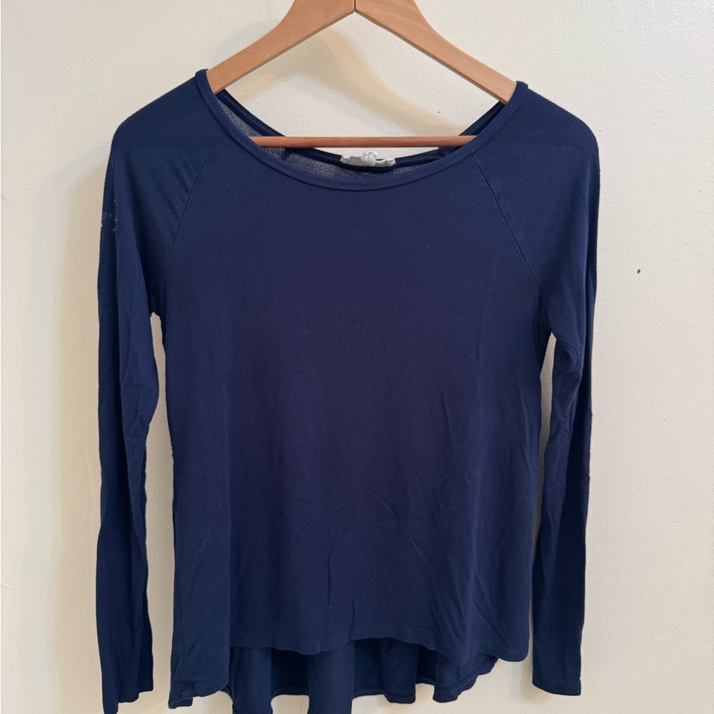 Cloud Chaser Navy Long Sleeve Top